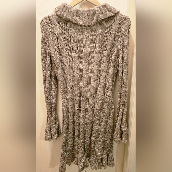 INC International Concepts Brown Ruffle Cardigan - Picture 3 of 5